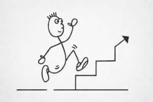 Strichmännchen auf Treppe