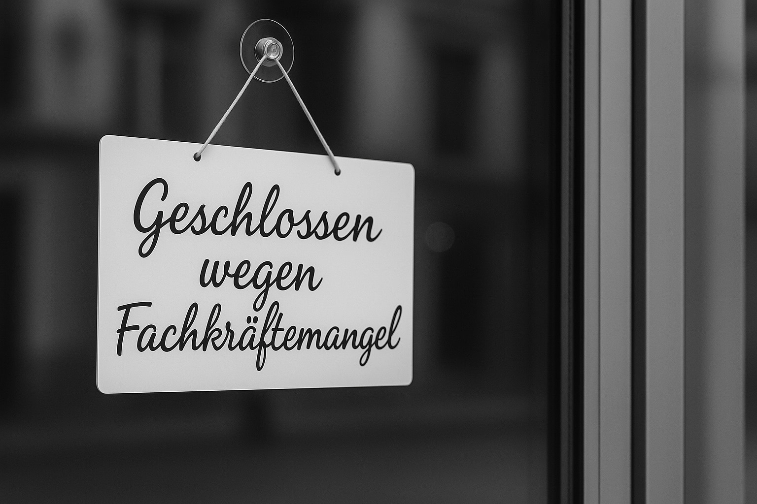 Schild Geschlossen wegen Fachkräftemangel