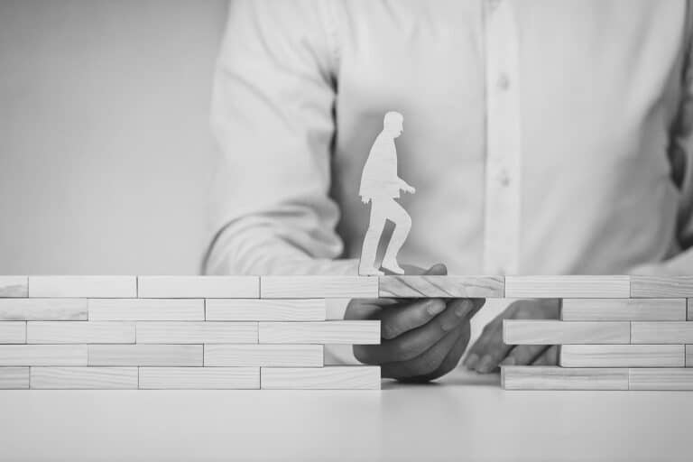 Treppchen bauender Personalberater